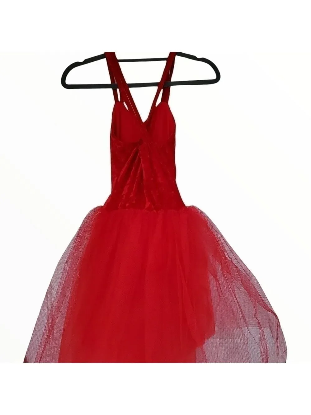 Curtain Call Costumes sz CSM Red velvet Rhinestone Valentines Christmas